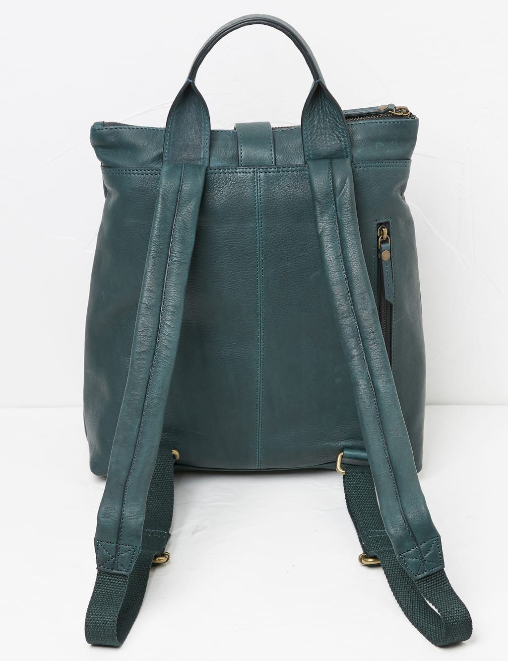Leather Multi Pocket Buckle Detail Backpack FatFace M S