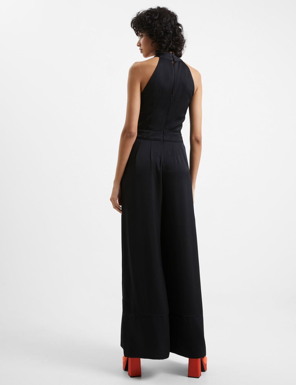 Satin Sleeveless Wide Leg Jumpsuit 4 of 4