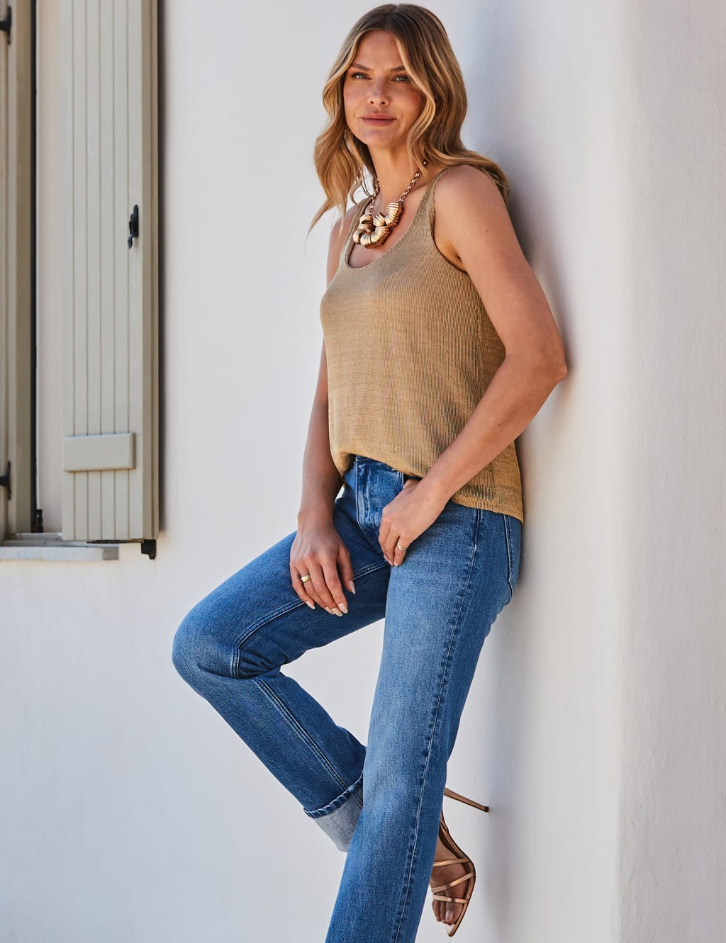 Mid Rise Turn Up Jeans 3 of 6