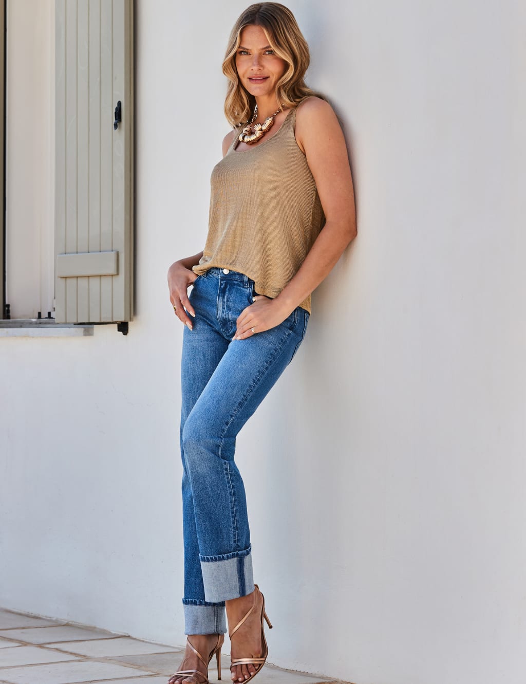Mid Rise Turn Up Jeans 6 of 6