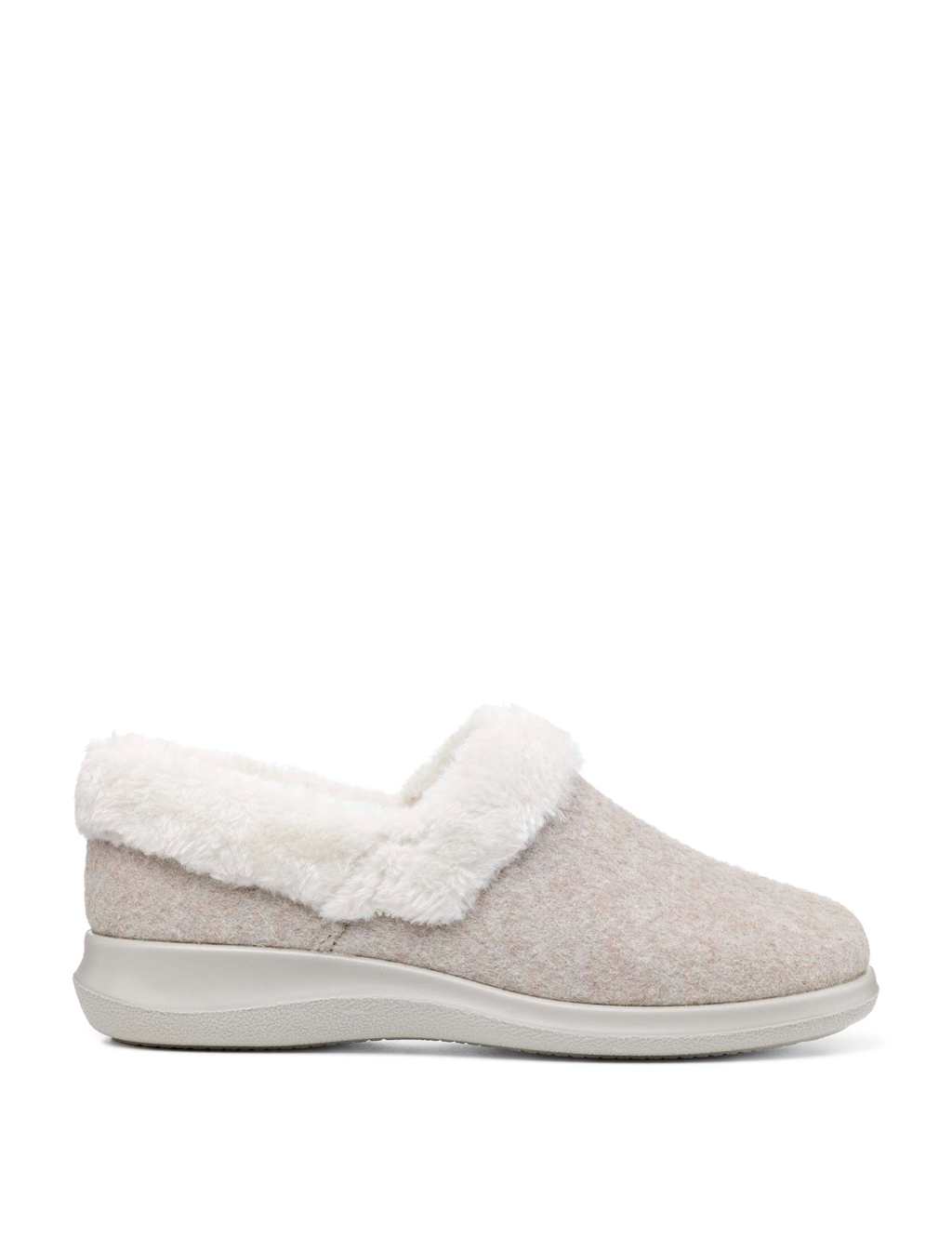 Snug Felt Faux Fur Lined Slippers 1 of 4