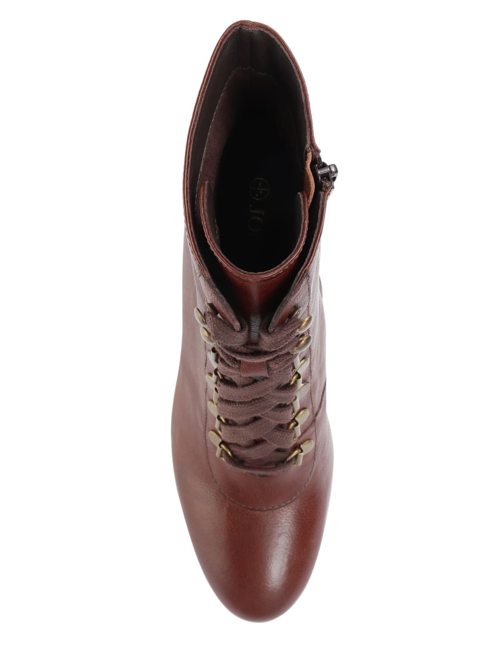Leather Lace-Up Block Heel Ankle Boots 3 of 6