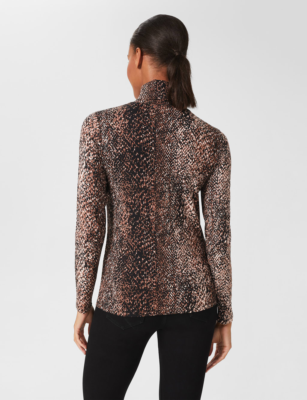 Snake print roll neck on sale