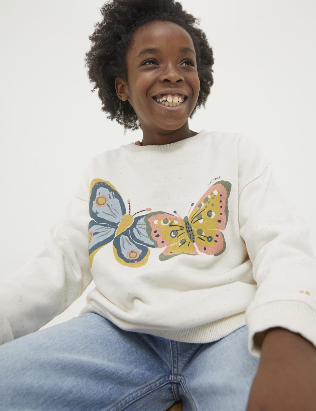 Butterfly print sweatshirt sale