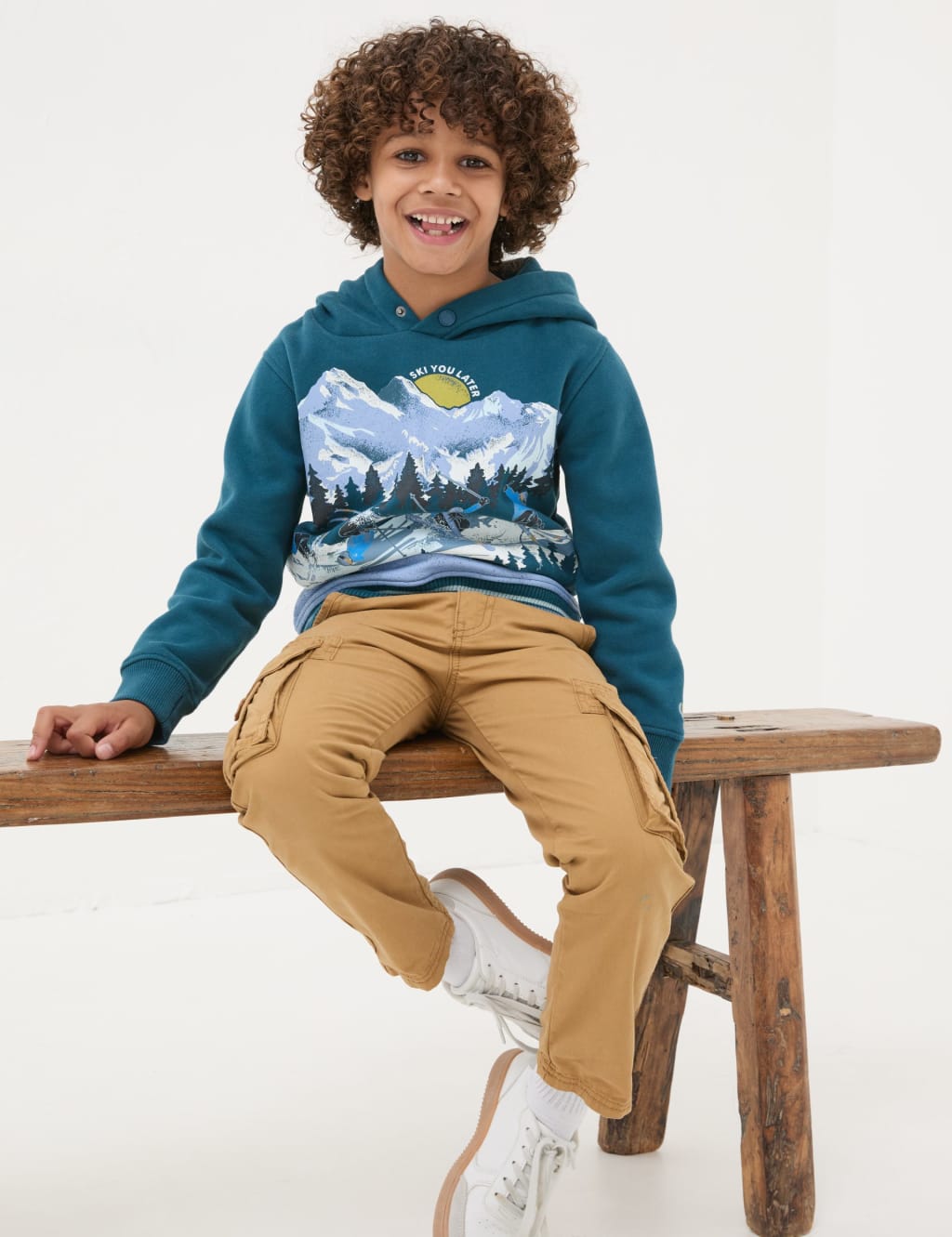 Cotton Rich Mountain Print Hooded Jumper (3-13 Yrs) 5 of 6