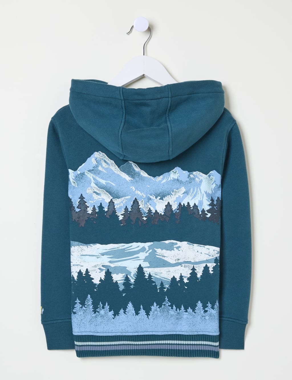 Cotton Rich Mountain Print Hooded Jumper (3-13 Yrs) 6 of 6