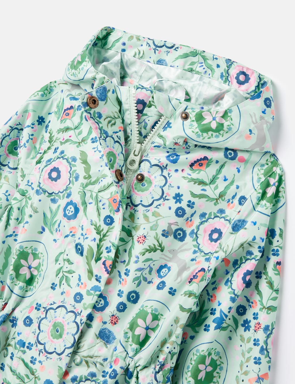 Floral Hooded Packaway Raincoat 2 12 Yrs Joules M S