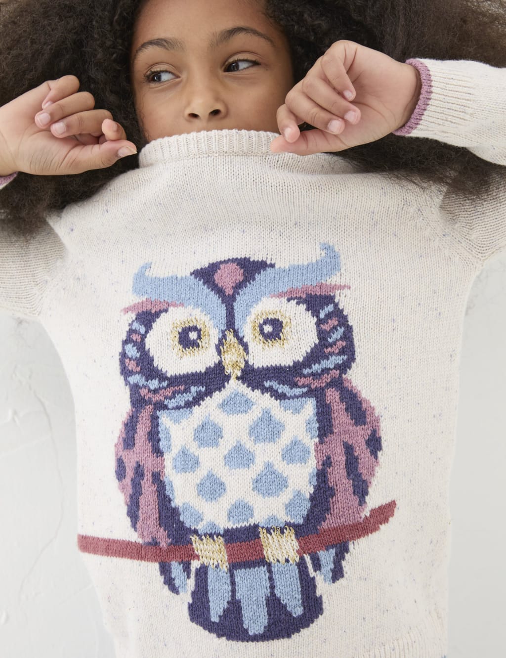 Cotton Rich Knitted Owl Jumper 3 13 Yrs