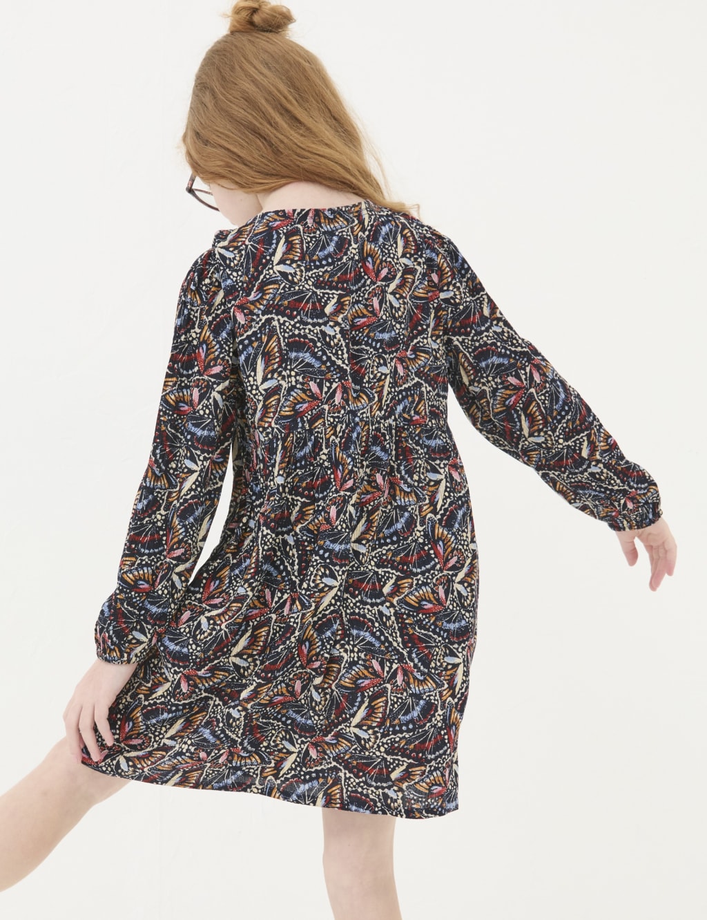 Butterfly Print Dress 3 13 Yrs FatFace M S