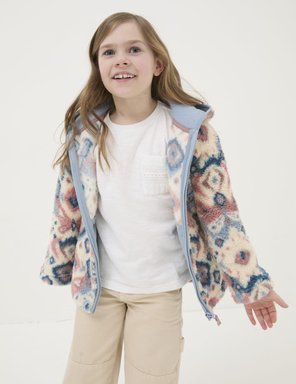 Fleece Geometric Hoodie (3-13 Yrs) 1 of 5