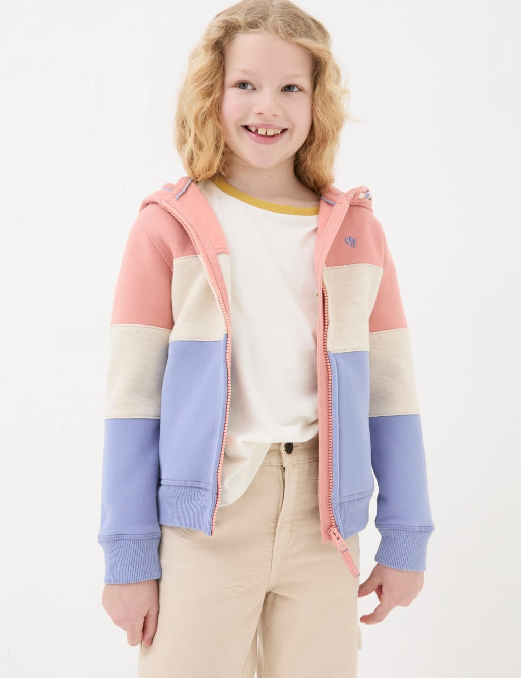 Cotton Rich Colourblock Hoodie (3-13 Yrs) 1 of 4