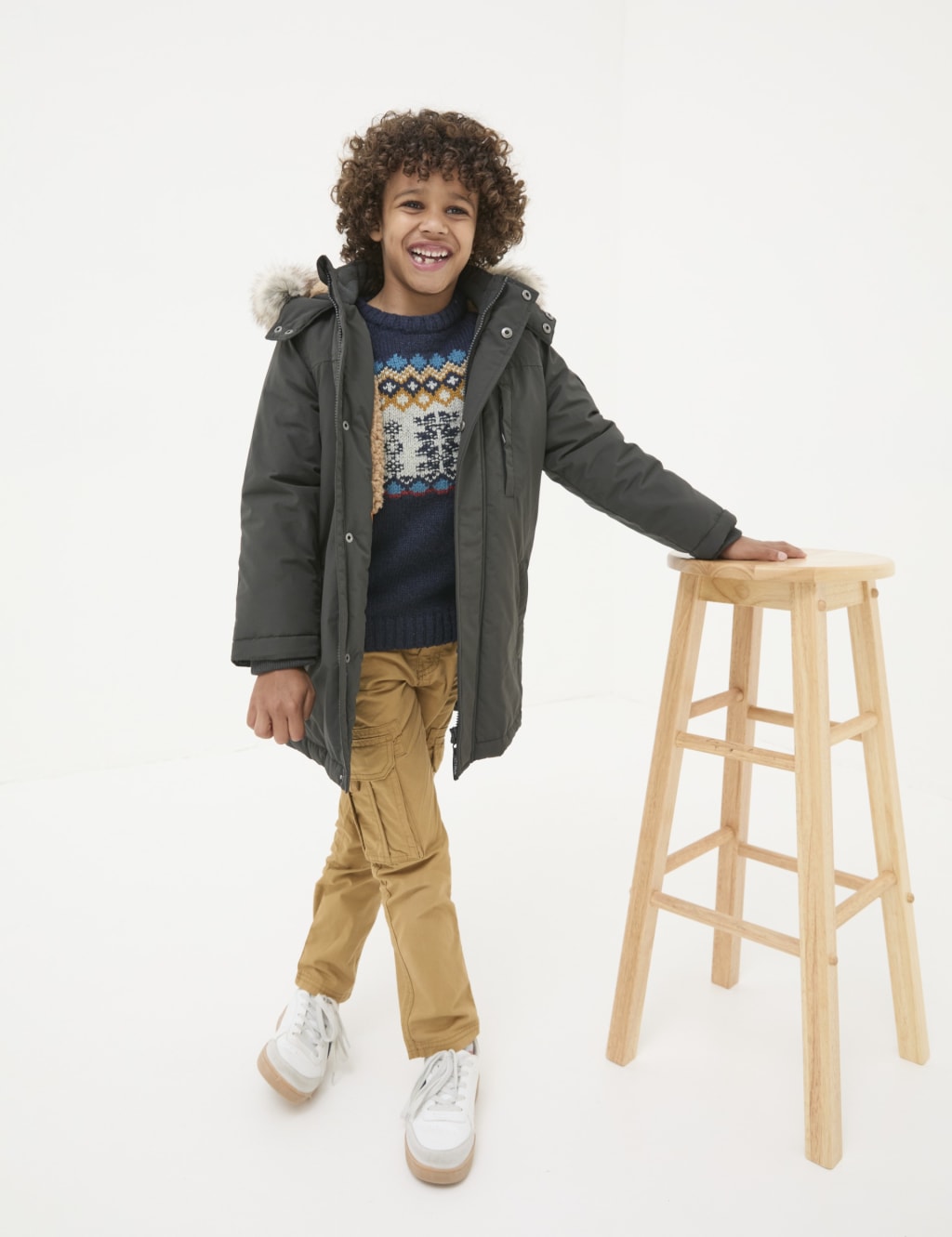 Cotton Rich Hooded Padded Parka 3 13 Yrs FatFace M S