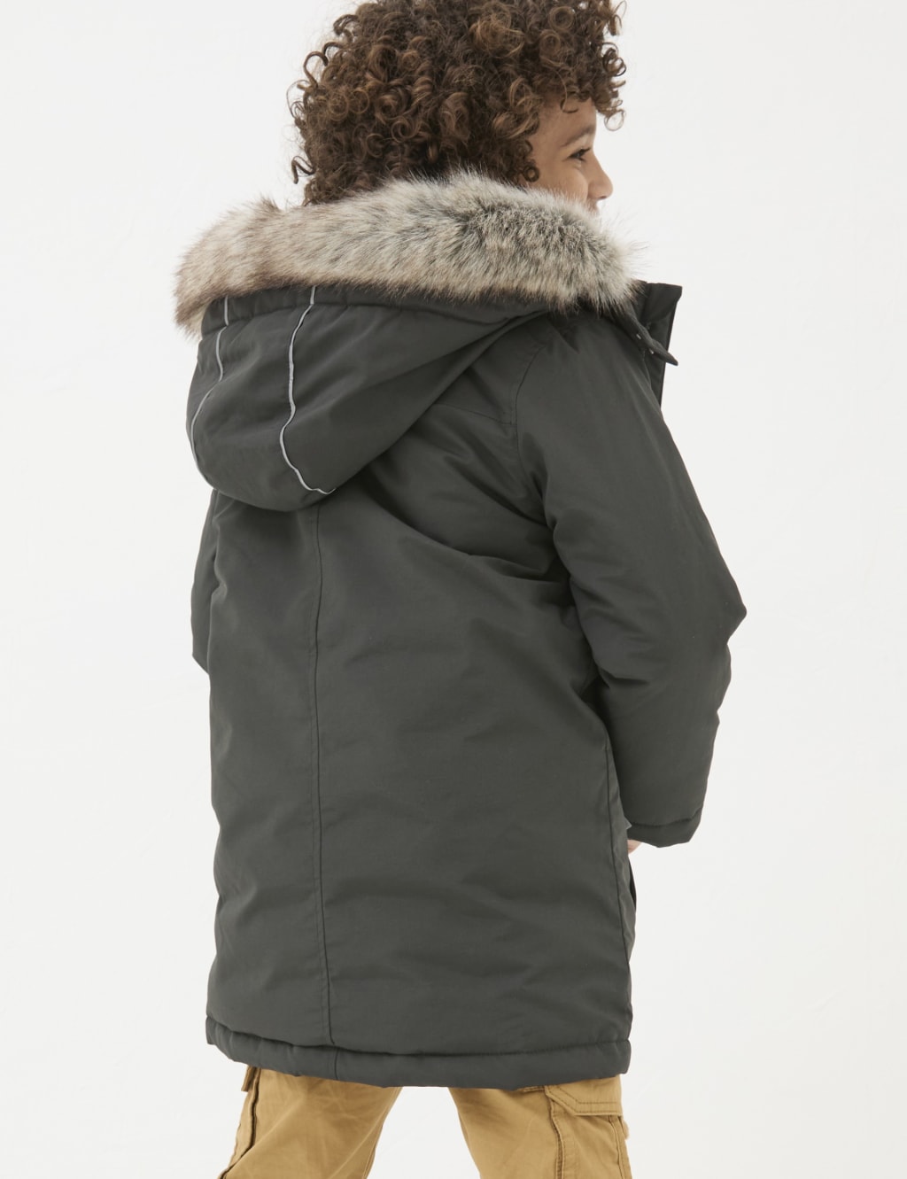 Cotton Rich Hooded Padded Parka 3 13 Yrs