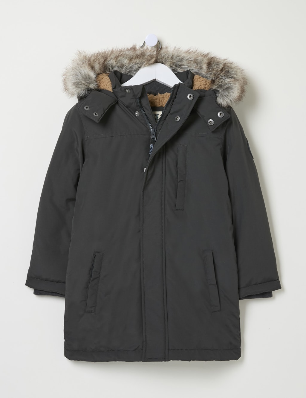 Cotton Rich Hooded Padded Parka 3 13 Yrs