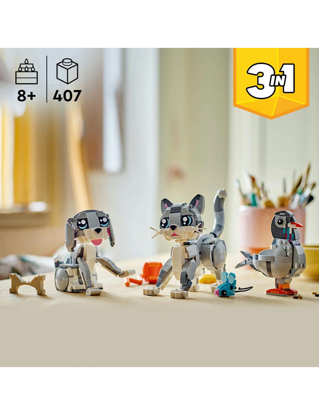 LEGO® Creator 3in1 Playful Cat Toy Animal Set 31163  (8+ Yrs) 6 of 6