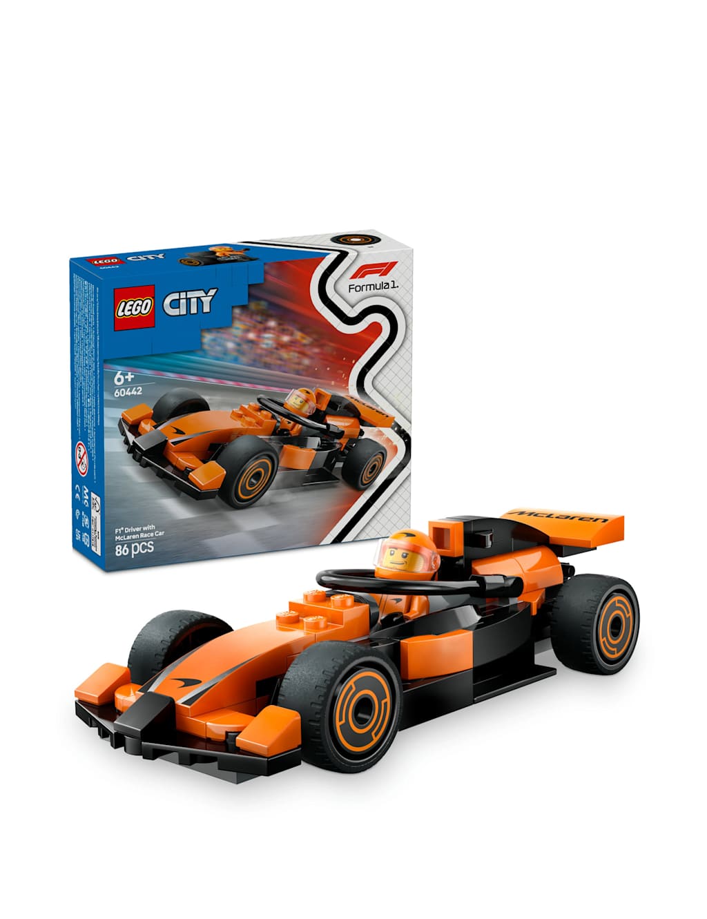 LEGO® City F1 Driver with McLaren Race Car Toy 60442 (6+ Yrs) 1 of 6
