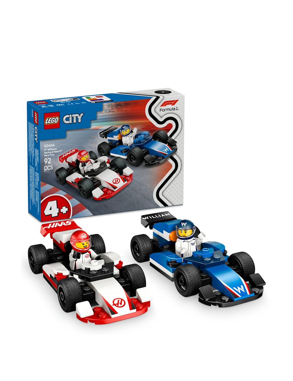 LEGO® City F1 Williams Racing & Haas F1 Race Cars 60464 (4+ Yrs) 1 of 6