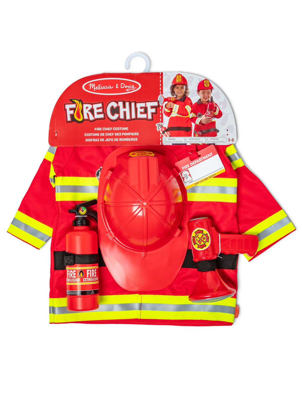 Fire Chief Role Play Costume Set 3 5 Yrs Melissa Doug M S