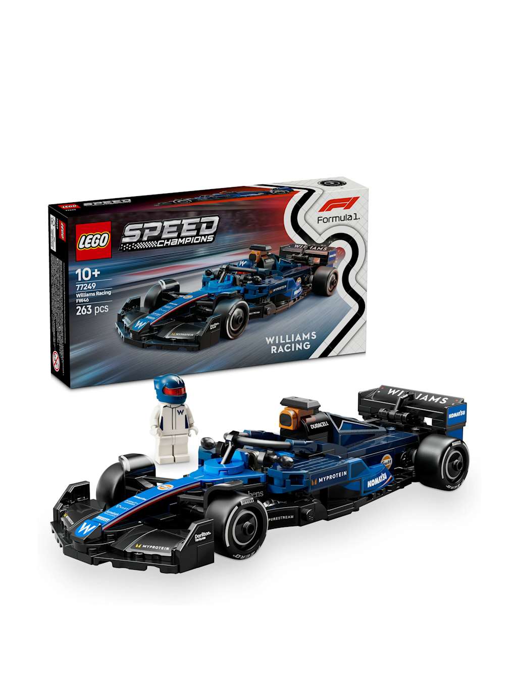 LEGO® Speed Champions Williams Racing FW46 F1 Race Car 77249  (10+ Yrs) 1 of 6