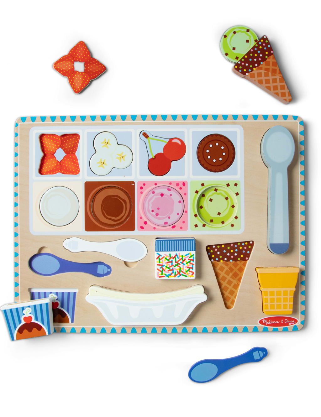 Wooden Magnetic Ice Cream Puzzle 2 5 Yrs Melissa Doug M S