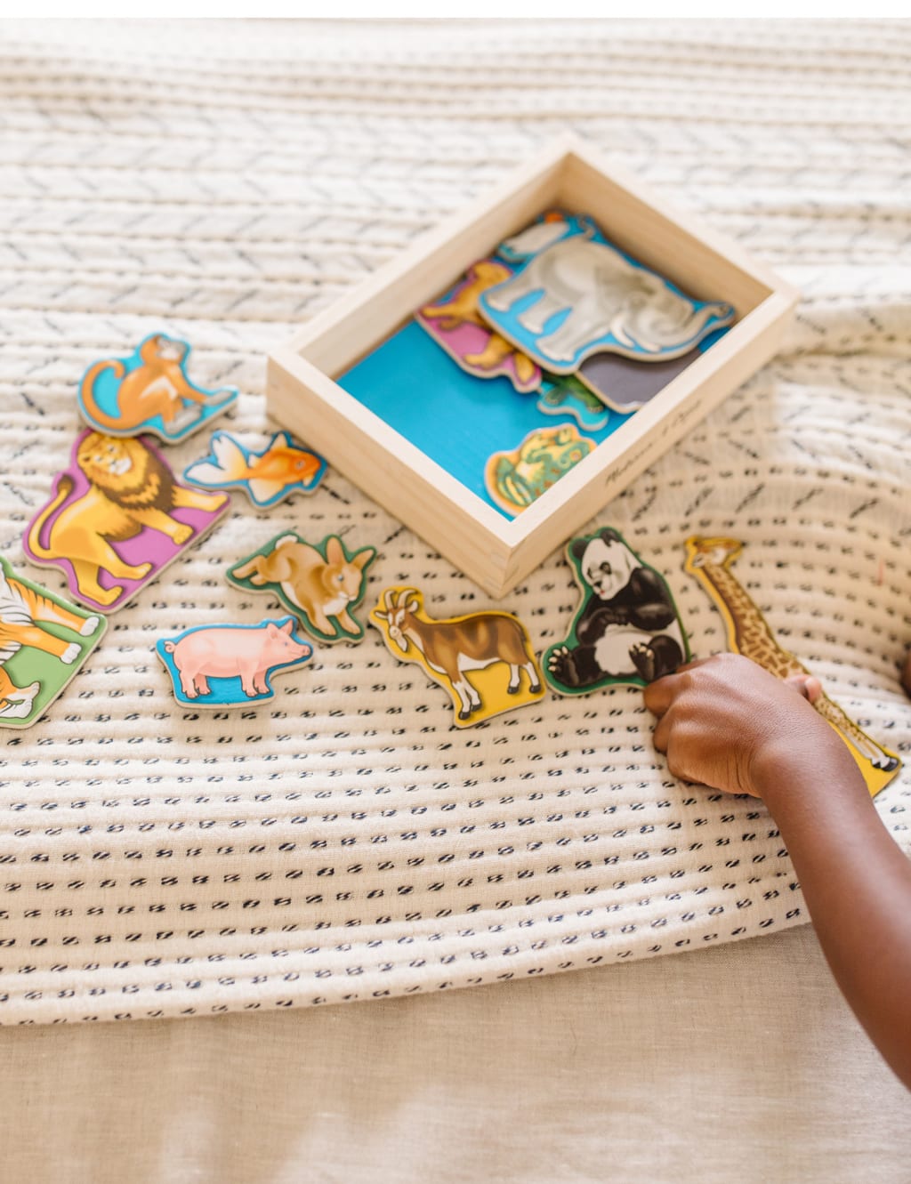 Wooden animal magnets on sale