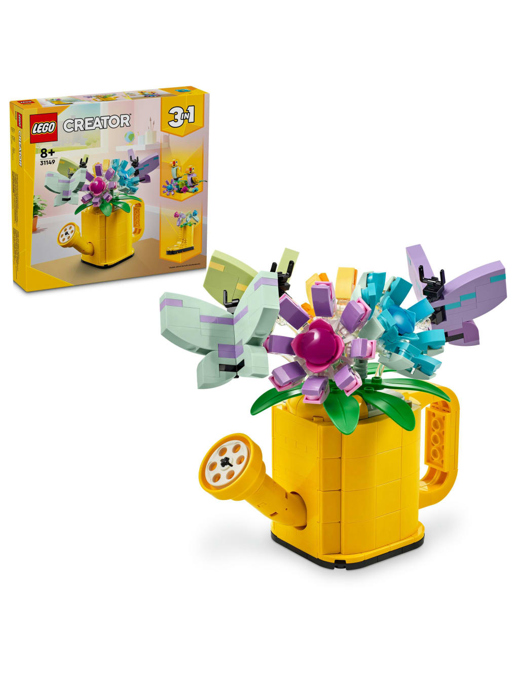 LEGO® Creator Flowers in Watering Can 3in1 Toy 31149 (8+ Yrs) 1 of 5