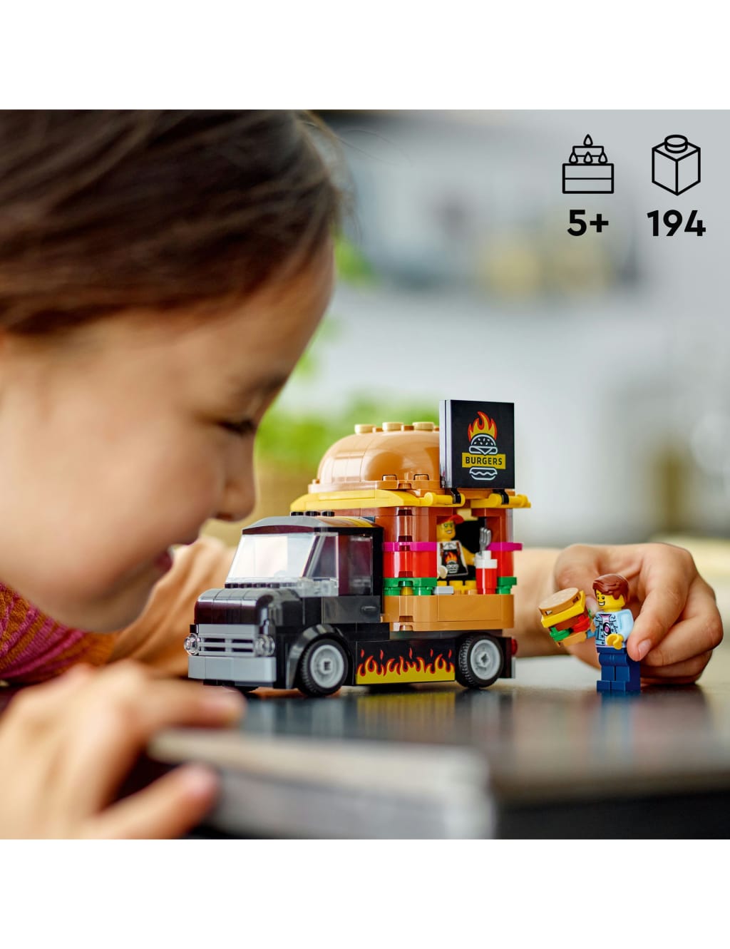 LEGO City Burger Van Toy Building Set 60404 5 Yrs Lego M S