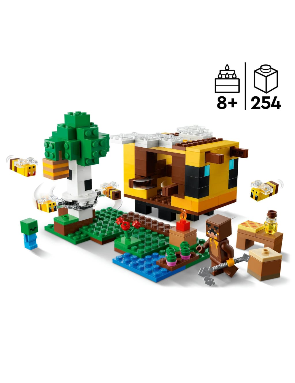 LEGO Minecraft The Bee Cottage Building Toy 21241 8 Yrs Lego M S