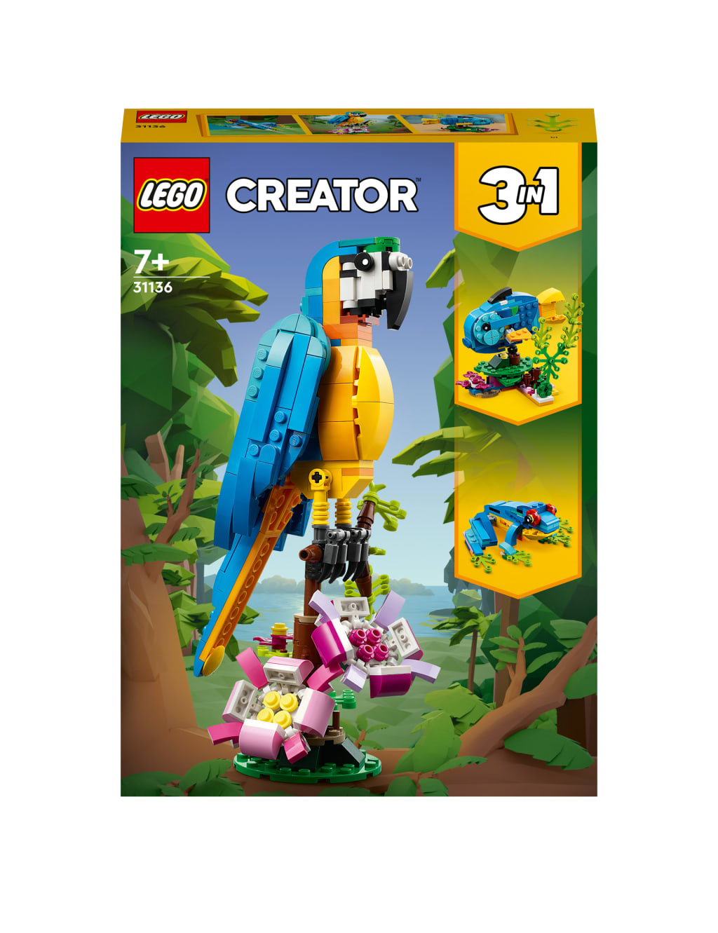 LEGO® Creator 3 in 1 Exotic Parrot Toy Set (7+ Yrs) 3 of 5