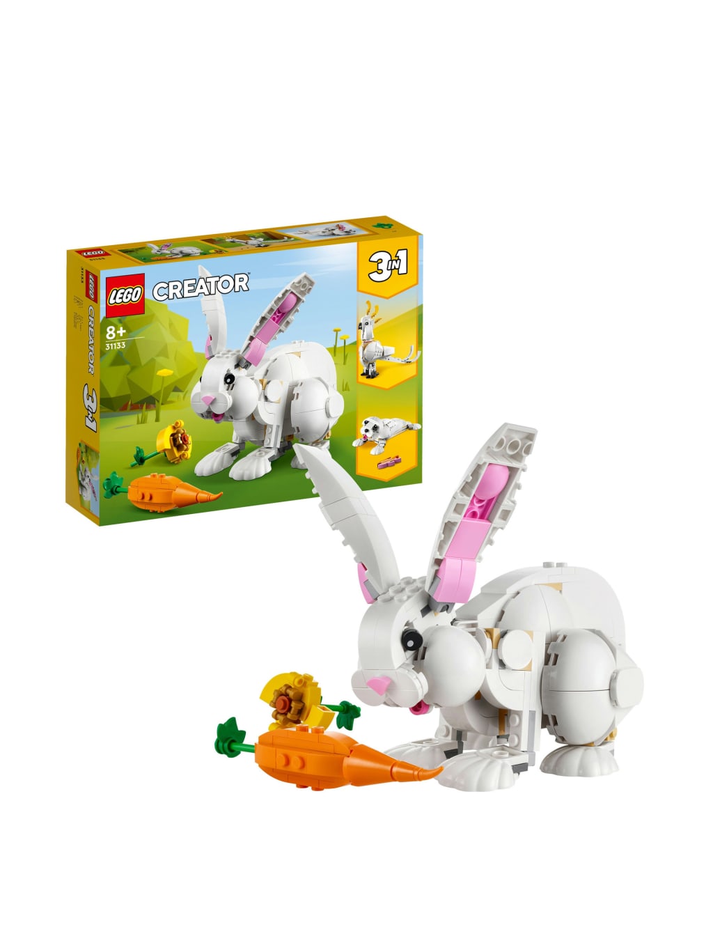 LEGO Creator 3in1 White Rabbit Toy Animal Set 31133 8 Yrs Lego M S