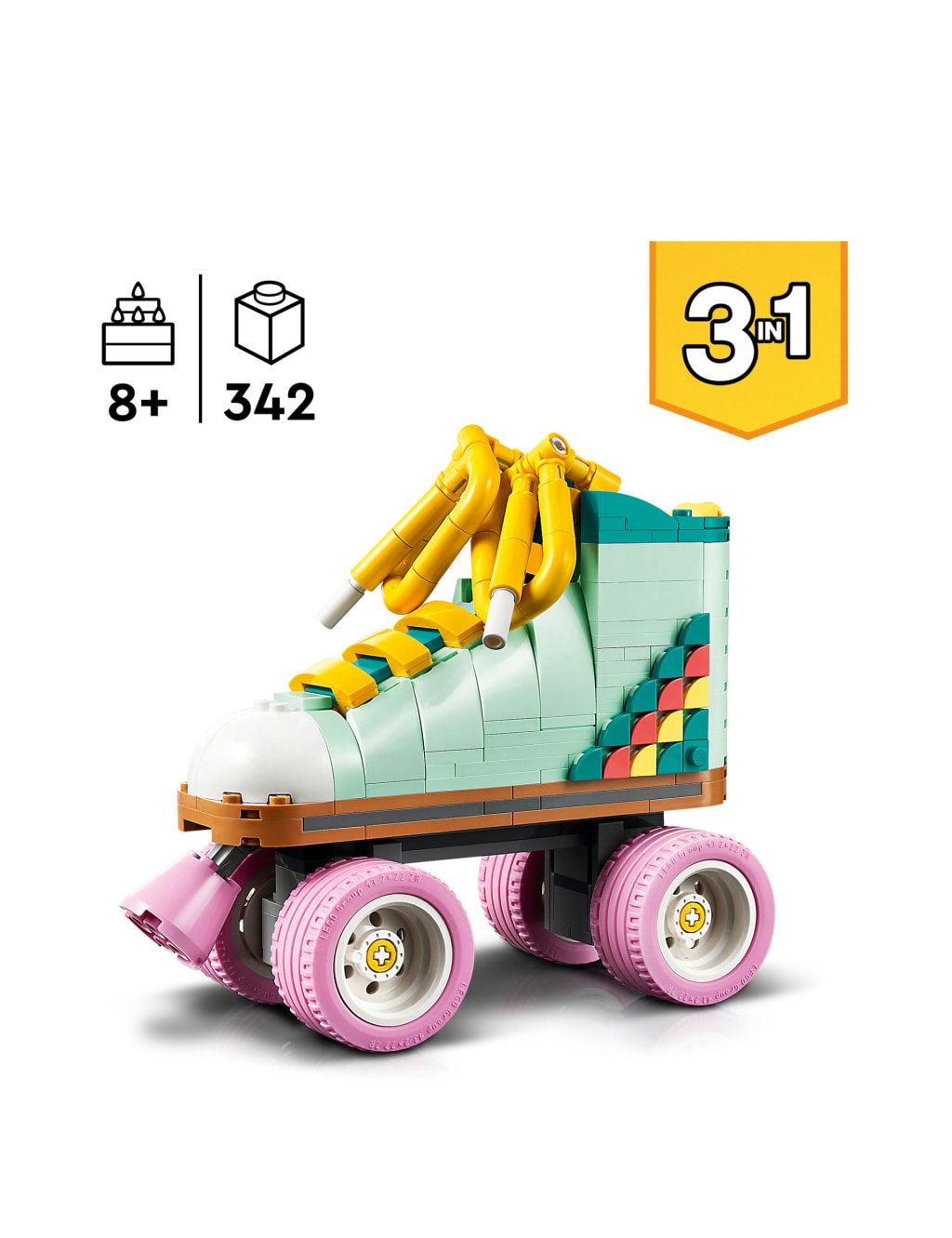 LEGO® Creator 3in1 Retro Roller Skate Toy Set 31148 (8+ Yrs) 3 of 6