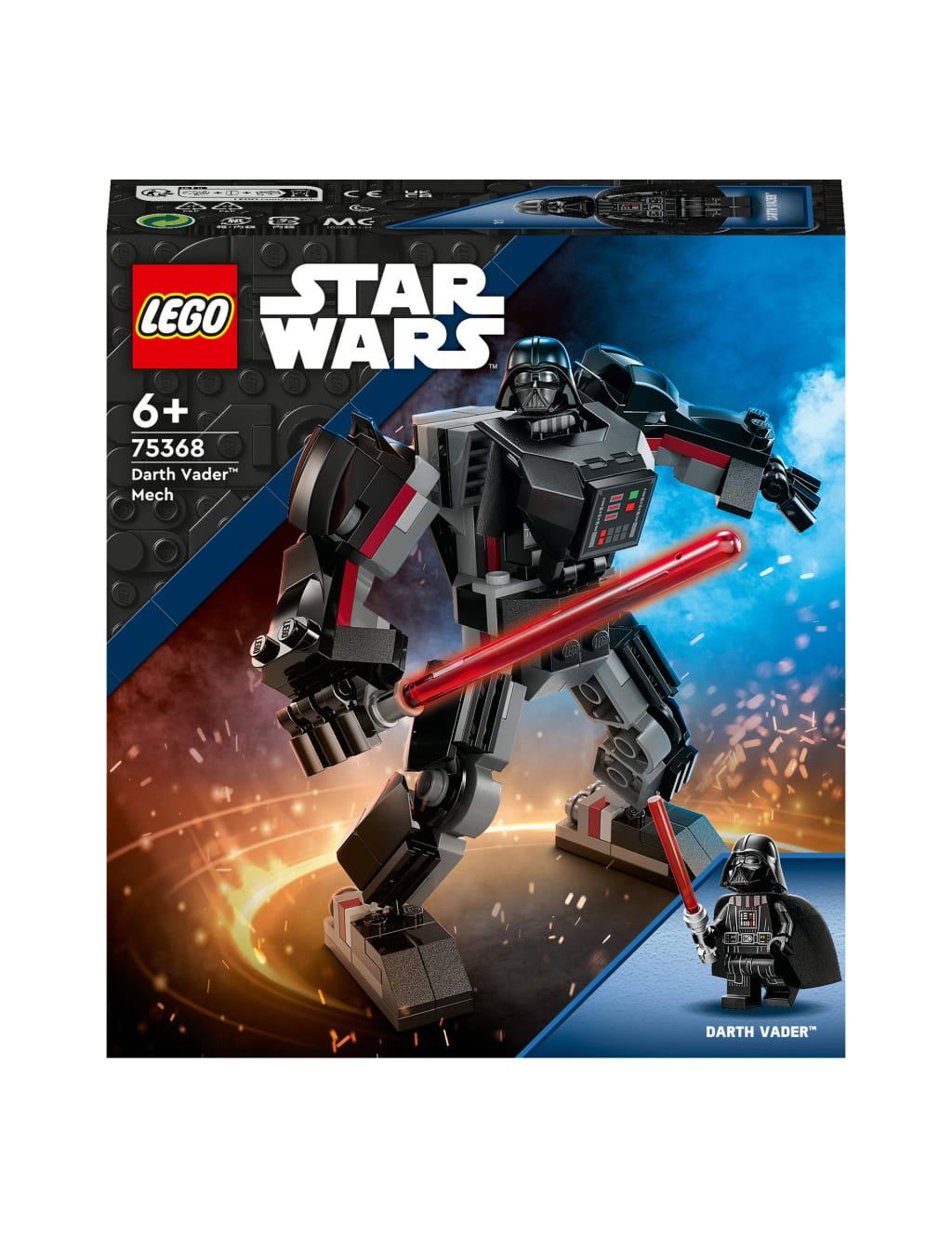 LEGO Star Wars Darth Vader Mech Building Toy 75368 6 Yrs Lego M S