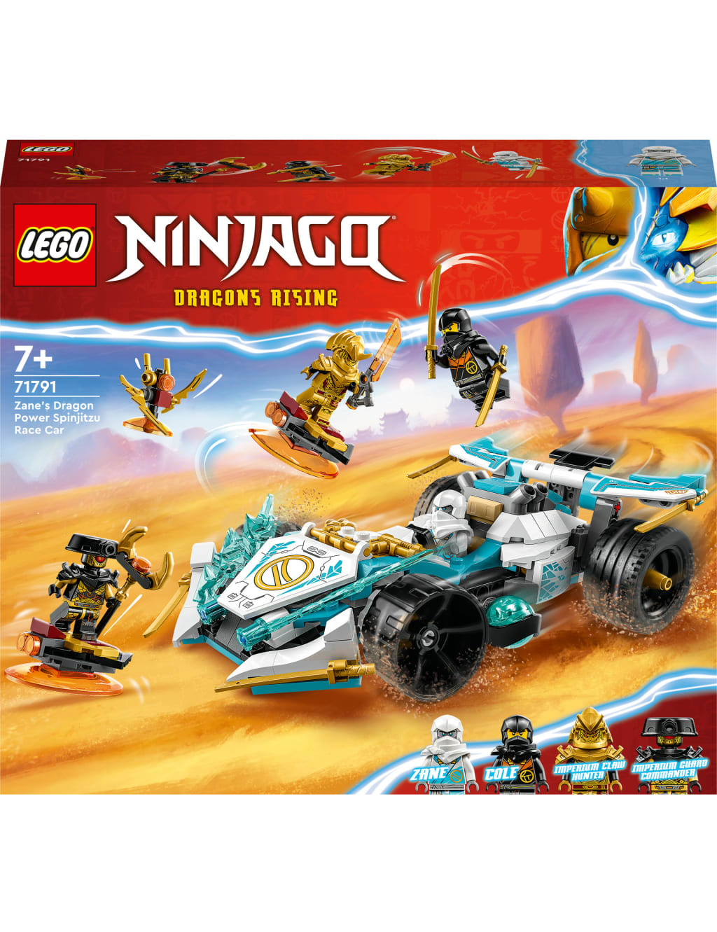 LEGO NINJAGO Zane s Dragon Power Spinjitzu Racing Car 71791 7 Yrs Lego M S