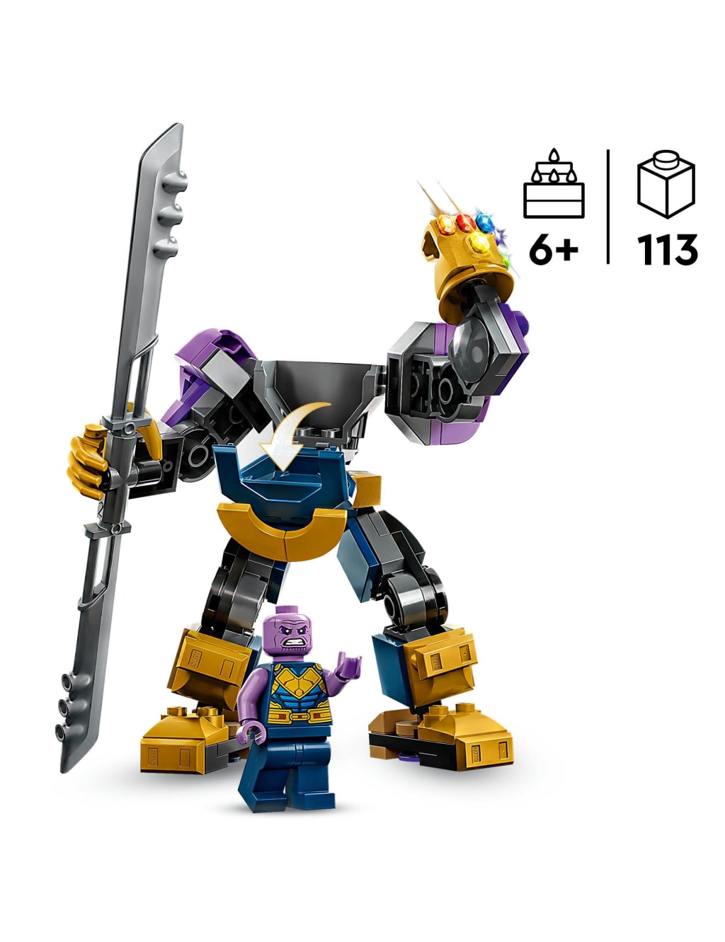 LEGO Marvel Thanos Mech Armour Figure Set 6 Yrs Lego M S