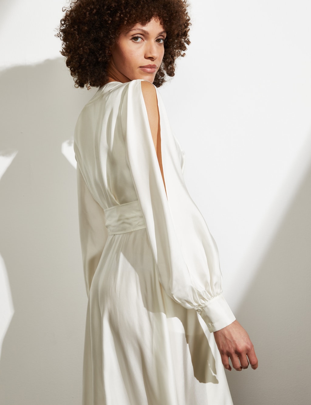 Pure Silk Midi Wrap Dress 4 of 6