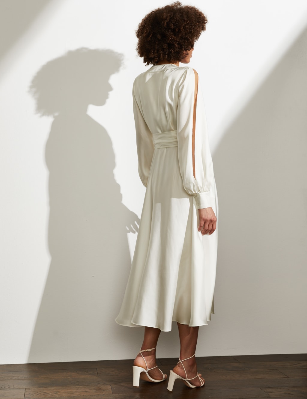 Pure Silk Midi Wrap Dress 5 of 6