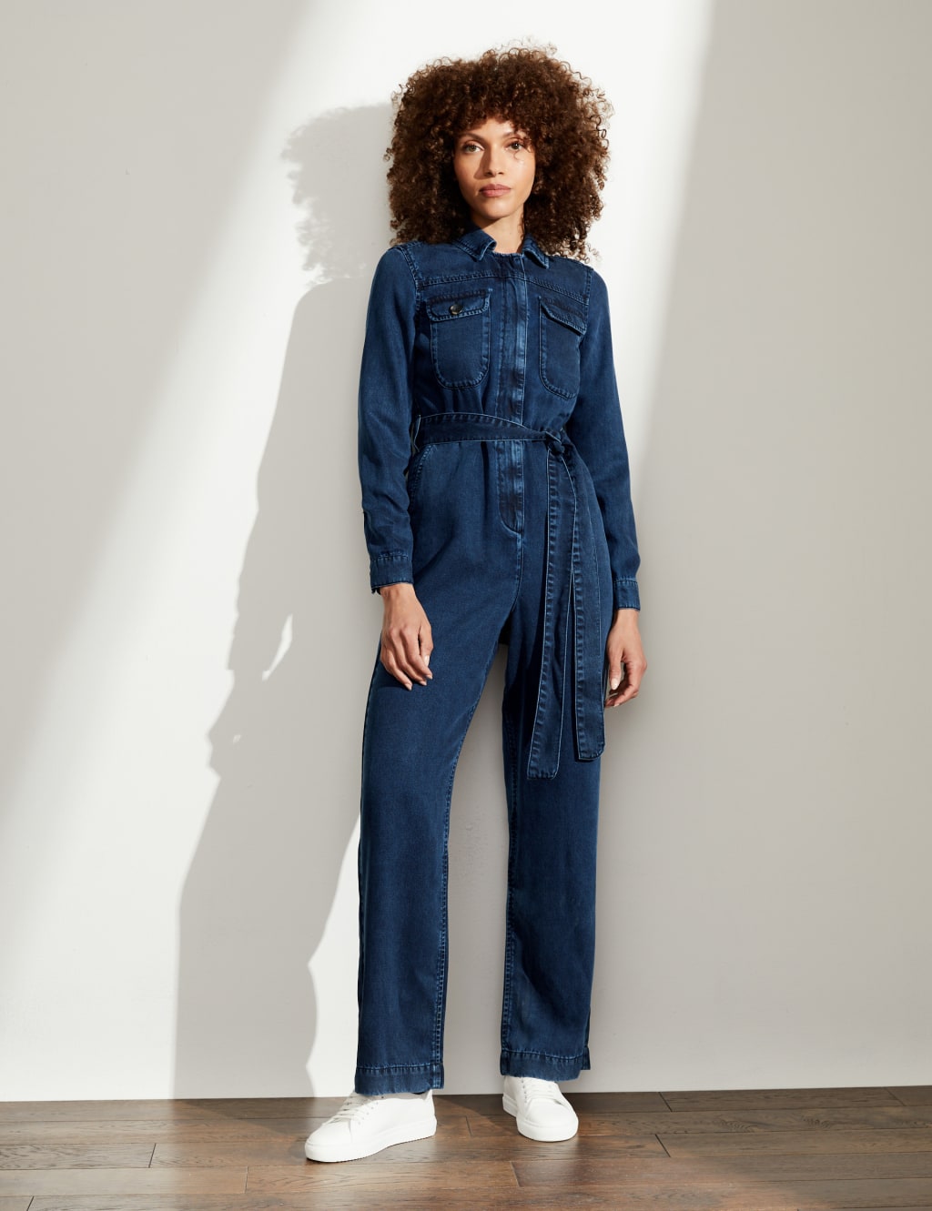 Tencel™ Long Sleeve Utility Jumpsuit 3 of 7