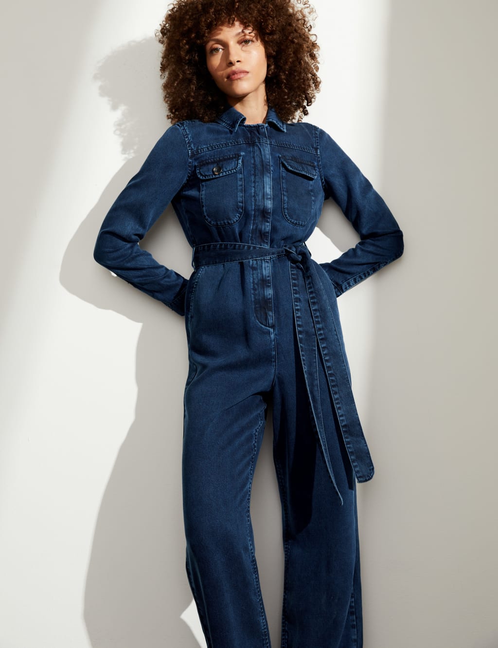 Tencel™ Long Sleeve Utility Jumpsuit 4 of 7