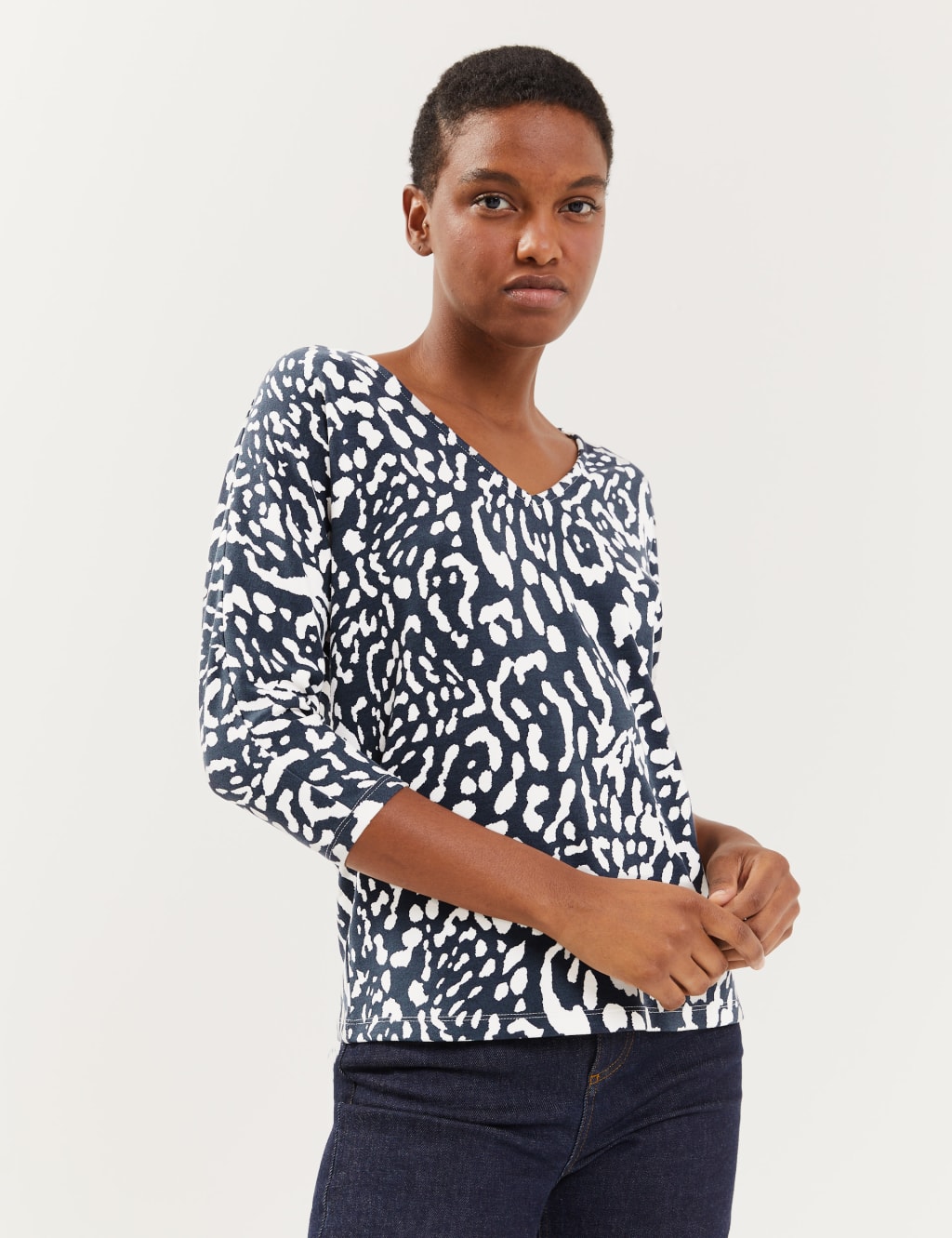 V neck batwing top on sale
