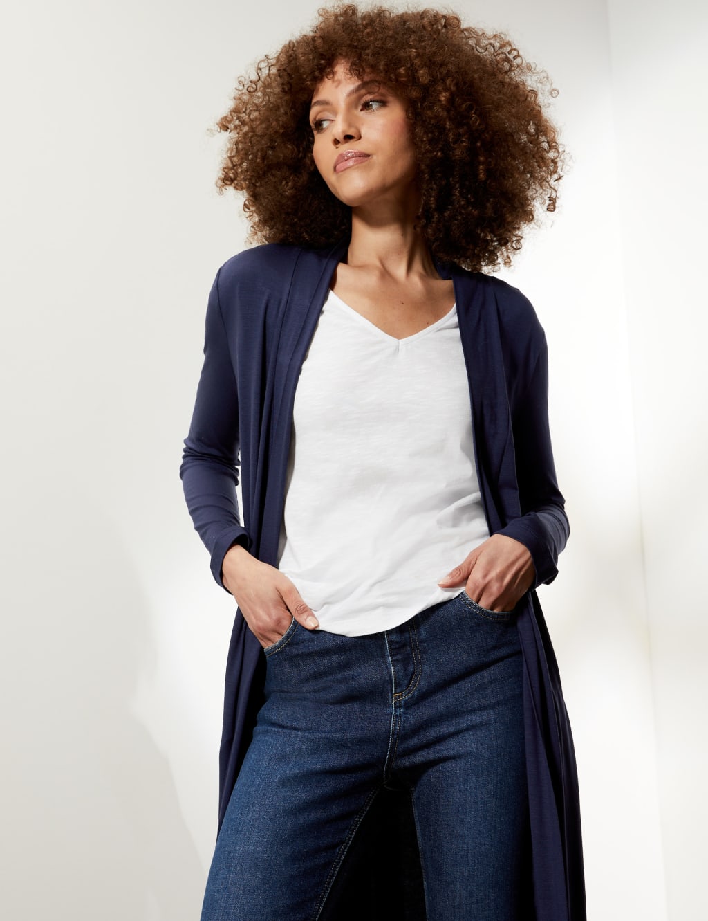 Modal Rich Belted Longline Cardigan 3 of 6