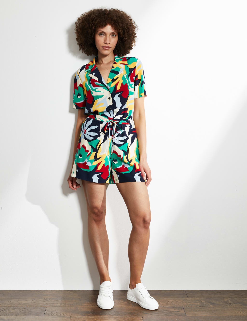 Pure Silk Floral Shorts 1 of 4