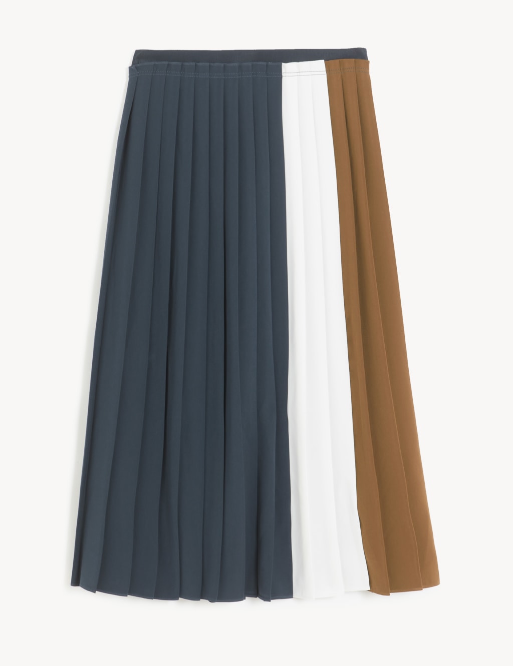 Colour Block Pleated Midi Skirt 2 of 6