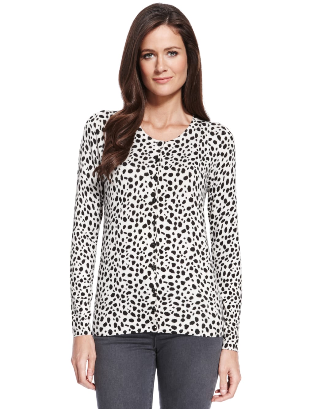 Leopard print cardigan m&s clearance