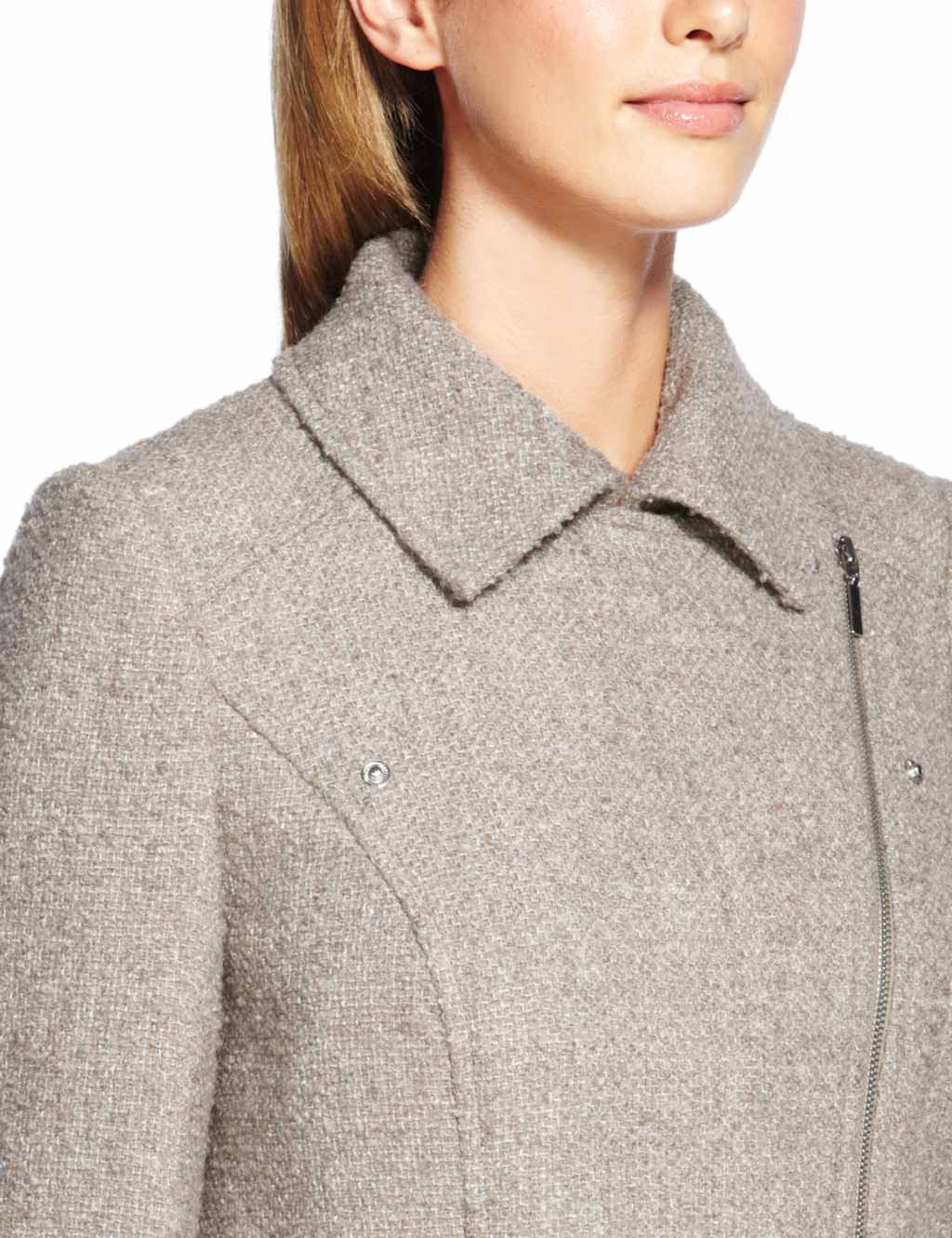 Tweed Biker Coat with Wool 3 of 4
