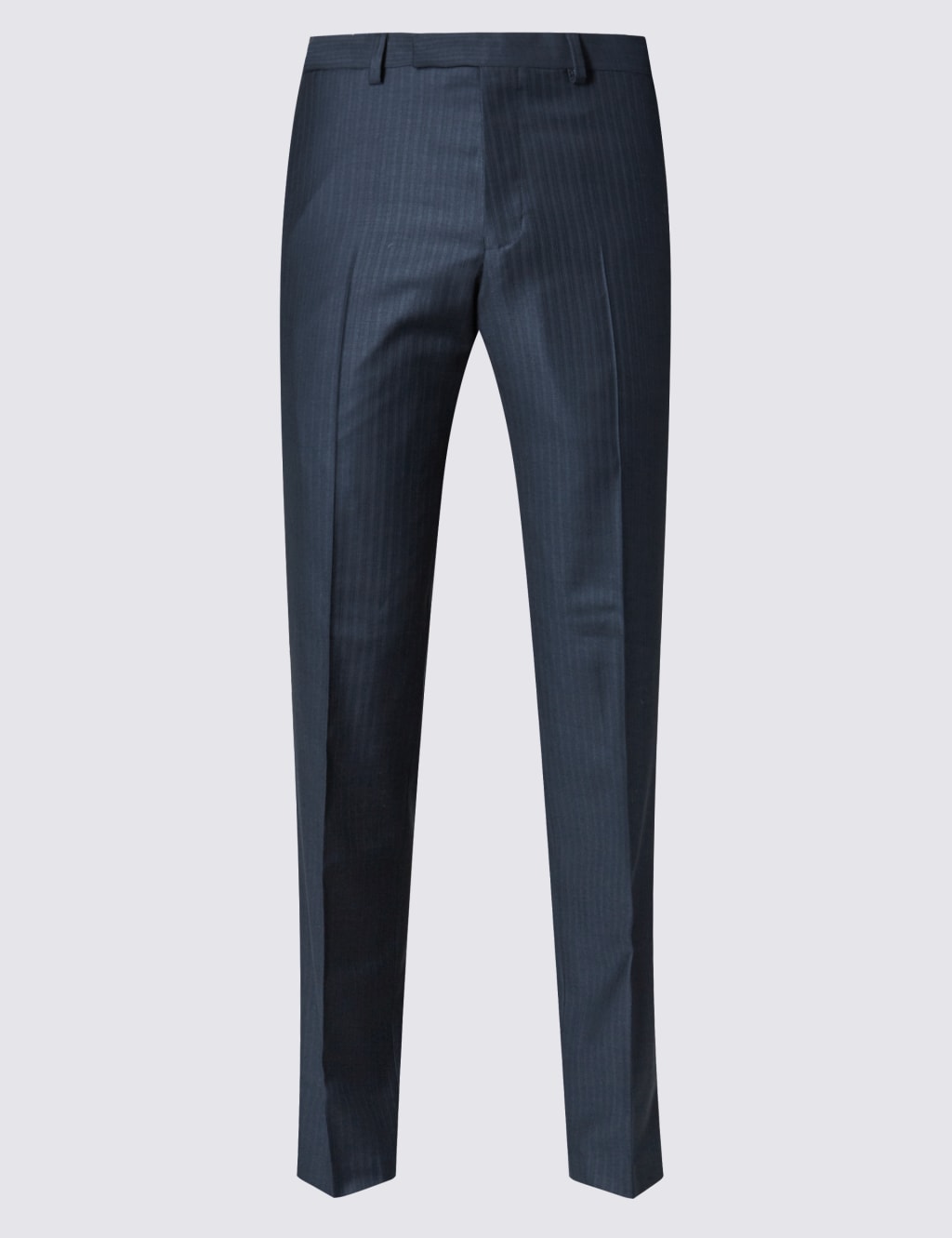 Navy Tailored Fit Wool Trousers 2 of 4