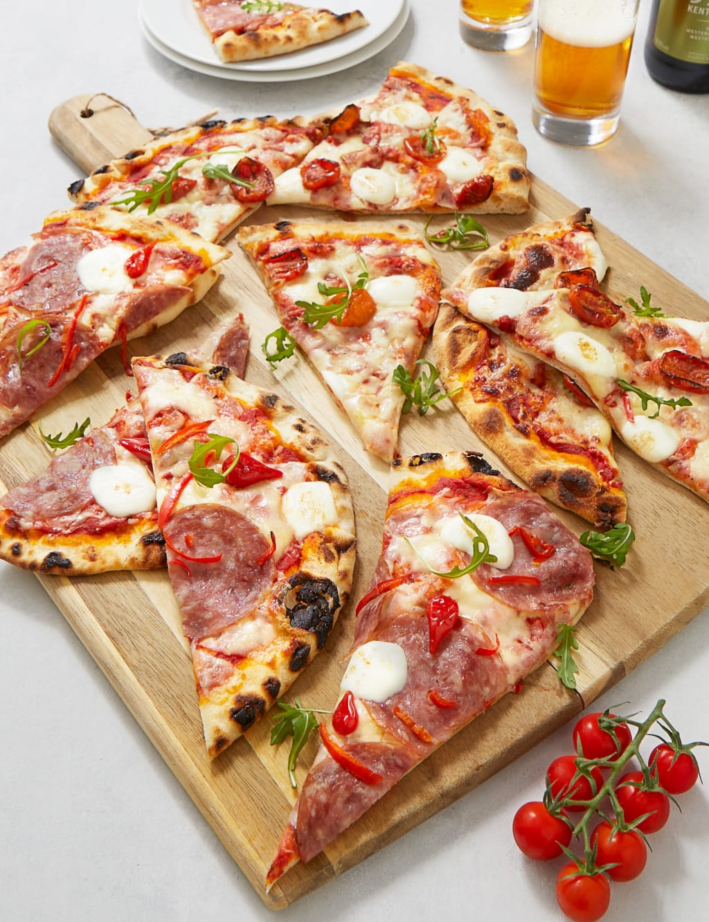 Woodfired Mozzarella & Santarella® Tomato and Salami & Spicy Roquito® Pepper Pizzas (Last Collection Date 30th Sep 2020) 1 of 3