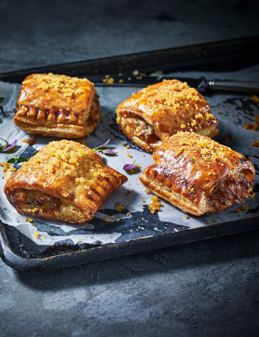 Davidstow Cheddar & Bacon Handcrafted Sausage Rolls (12 Pieces) - (Last Collection Date 30th September 2020) 2 of 3