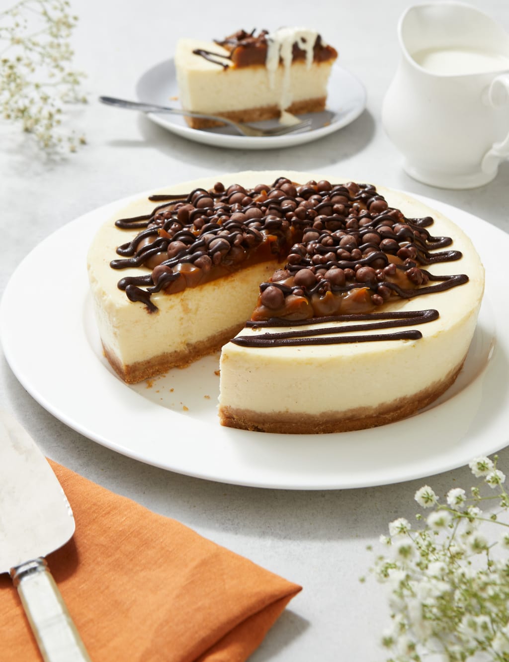 Salted Caramel Topped Cheesecake (Serves 14) - (Last Collection Date 30th September 2020) 1 of 3