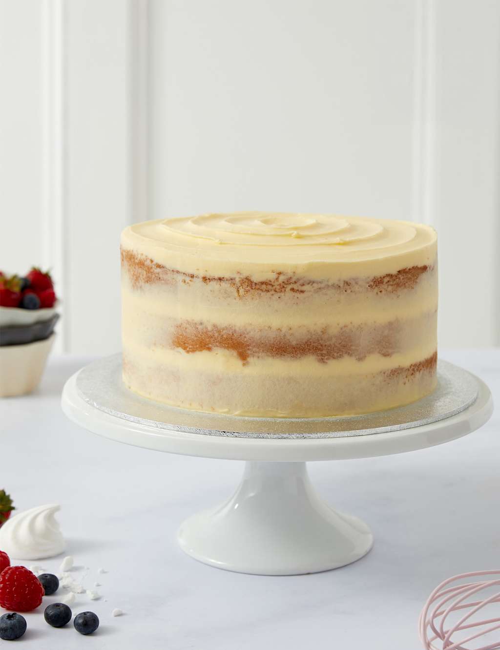Vanilla Naked Cake (Serves 24) 1 of 5