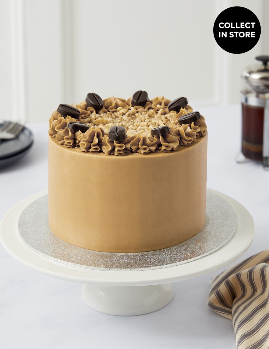 Coffee & Walnut Cake (Serves 16) 1 of 5